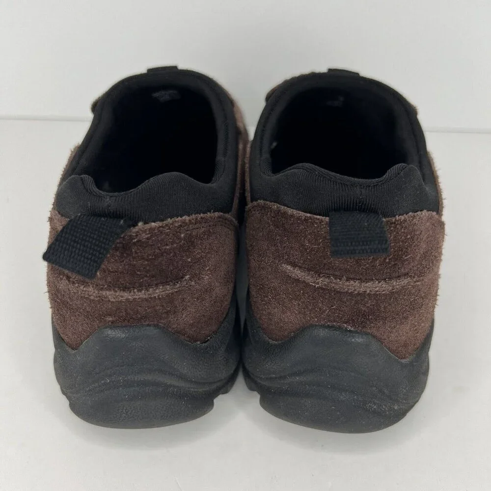 Land's End Brown Rough Cut Suede Chukka Loafers Mens Size 8.5 Slip-On Shoes